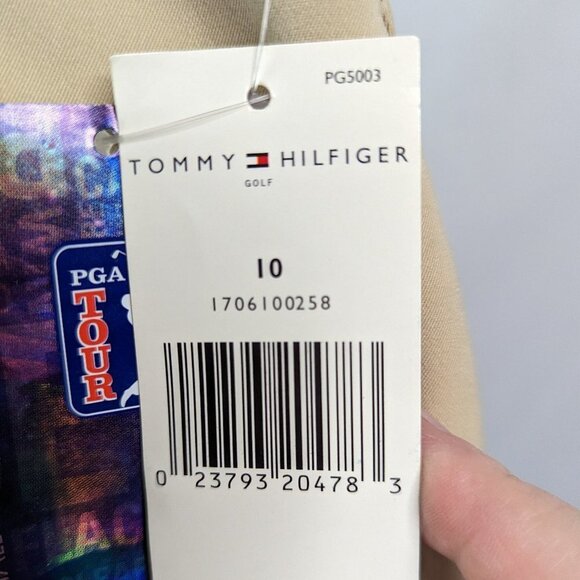 TOMMY HILFIGER GOLF Flat Front Pleated Anna Skirt Skort Khaki Size 10 - Picture 14 of 15